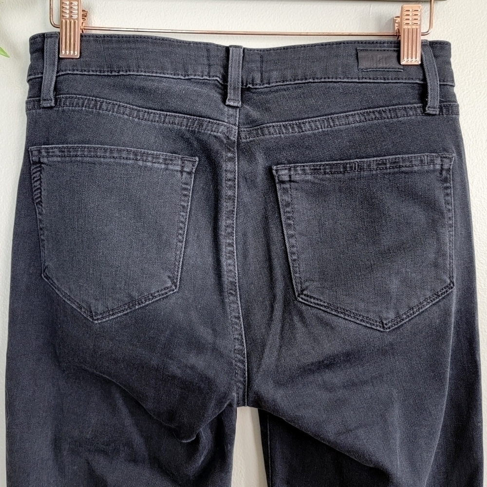 Paige 27 Hoxton Ultra Skinny Faded Black Fog Mid Rise Stretch Jegging Jeans - Picture 8 of 16